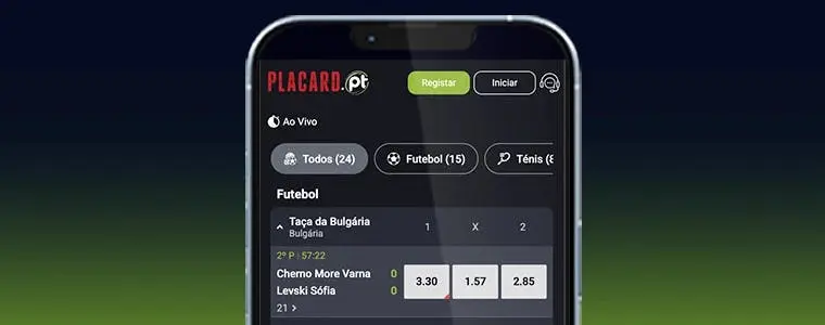 Acesso ao casino através da app oficial no telemóvel